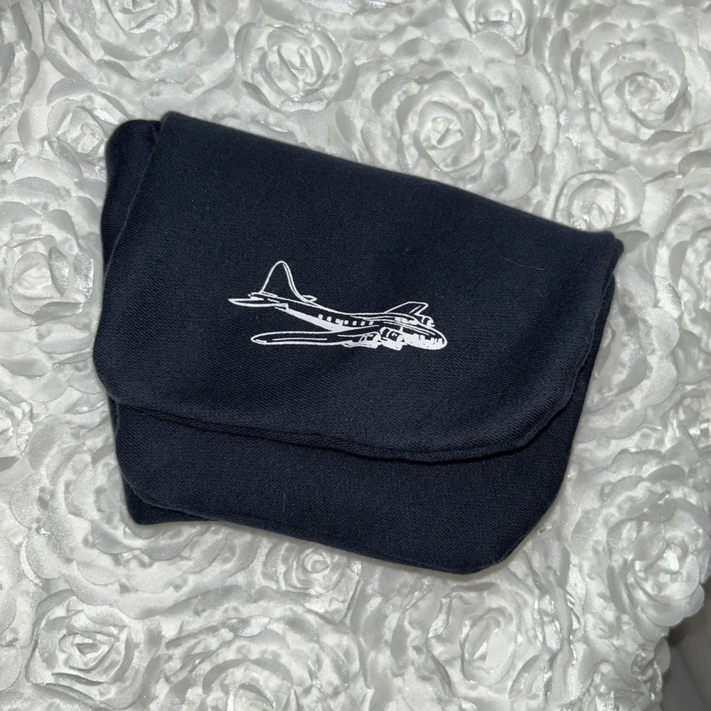 J. Crew Navy Blue Airplane Inflatable Travel‎ Neck Pillow